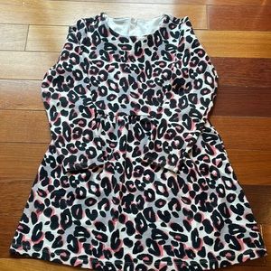 Girls Gymboree long sleeve leopard print dress size 8